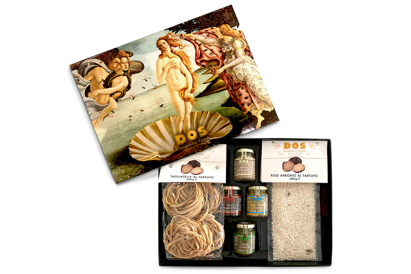 Confezione Regalo con Salse, Tagliatelle e Riso al Tartufo  con 4 varianti di confezione