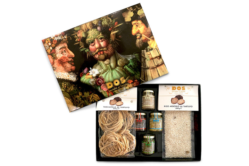 Confezione Regalo con Salse, Tagliatelle e Riso al Tartufo  con 4 varianti di confezione