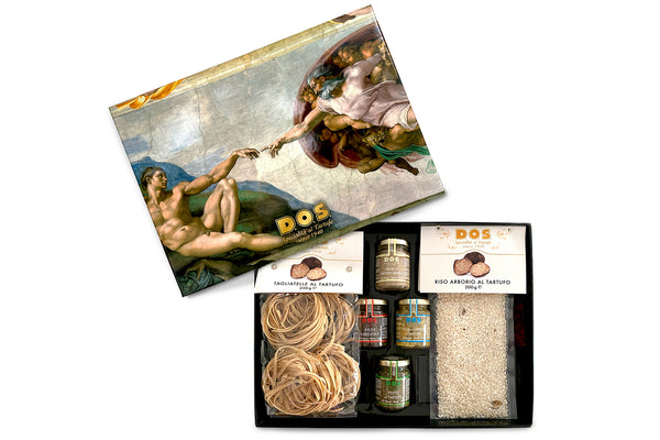 Confezione Regalo con Salse, Tagliatelle e Riso al Tartufo  con 4 varianti di confezione
