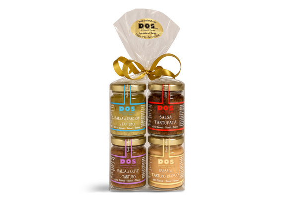 Confezione Gourmet 100% Naturale 80g - Tartufata, Carciofi e Tartufo, Olive e Tartufo, Tartufo bianco